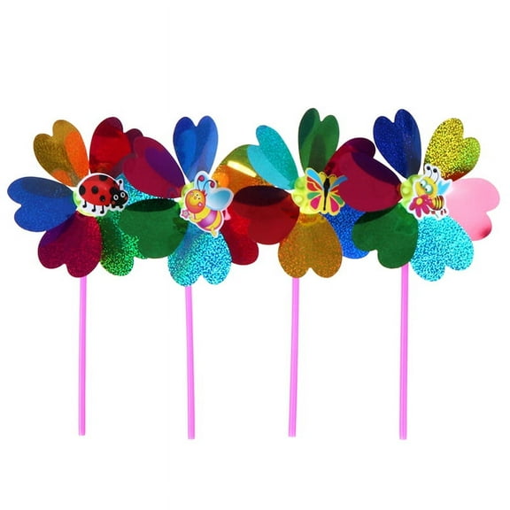 Colorful Sequins Windmill Wind Spinner Home Garden Yard Decoration Kids Toy F WA