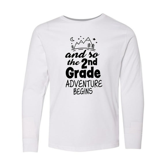 Inktastic The 2nd Grade Adventure Begins Long Sleeve Youth T-Shirt