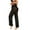 Black, variant on Babysbule Women's Stretch Pants Solid Color Fashion Casual Hollow Out Beach Full Length Pants