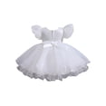 thumbnail image 3 of TTAO Baby Toddler Girls Sequined Bow Tulle Tutu Dress Princess Pageant Birthday Party Dressing Gown White 110, 3 of 6
