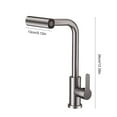 thumbnail image 2 of Classic Single Handle Pull Out Faucet, Waterfall Stainless Steel Sink Faucet for Farmhouse Camper Laundry Rv Bar (Gray), 2 of 10