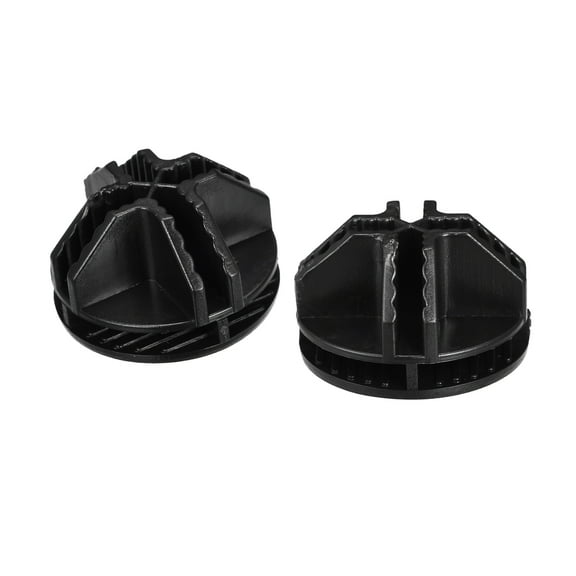 Uxcell 36x23mm Plastic Wire Cube Connectors, Round Grid Buckle Clip, Black, 32Pack