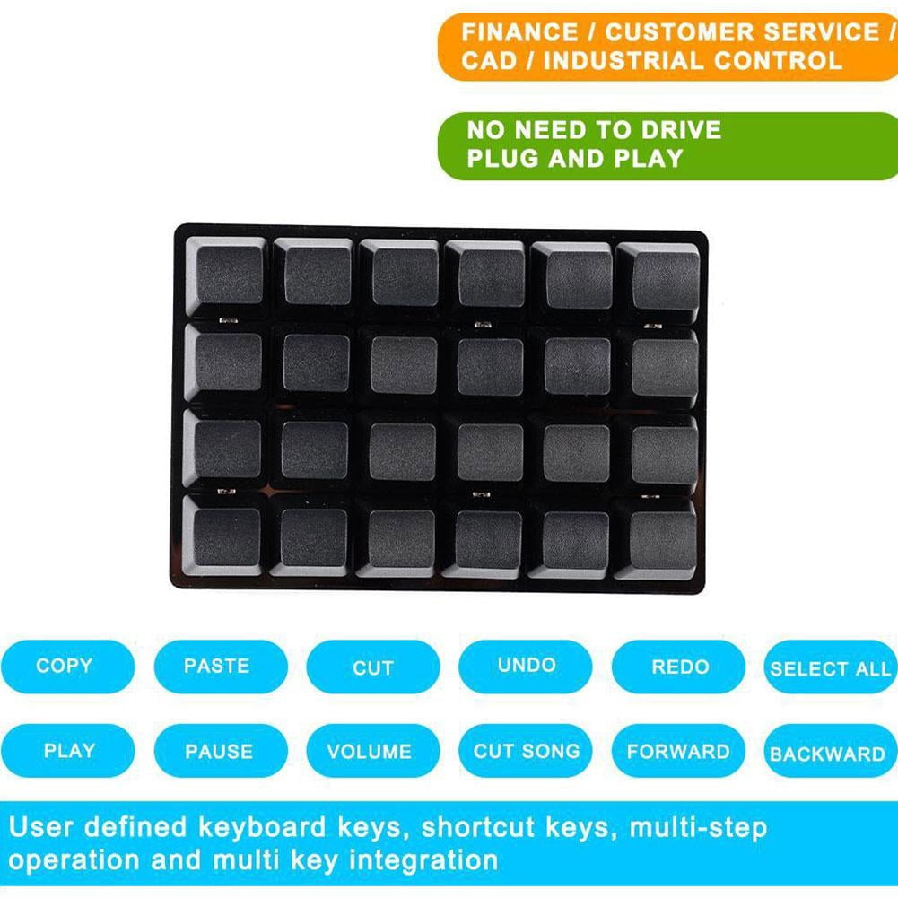 Mini Mechanical Keyboard, Hot-Swappable with 24 Keys, Programmable, Gaming & Office