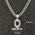 thumbnail image 4 of Hip Hop Cuban Chains Letters O Pendant Necklace With 13mm Miami Cuban Chain Iced Out Bling HipHop Necklaces Fashion Jewelry, 4 of 8