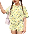 thumbnail image 2 of Grblisyd Girls Summer Outfits Size 10-12 Years Animal Print T-Shirts and Elastic Waist Shorts 2 Piece Outfit Kids Cute Clothing Sets, 2 of 7
