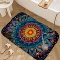 thumbnail image 3 of 1pc Mandala Absorbent Non-Slip Bathroom Thickened Flannel Rug Decor,Soft,Quick Drying,Suitable For Indoor/outdoor Use,Bathrooms,Bedrooms,Kitchens,Terrace,Laundry Rooms,16"x24", 3 of 9