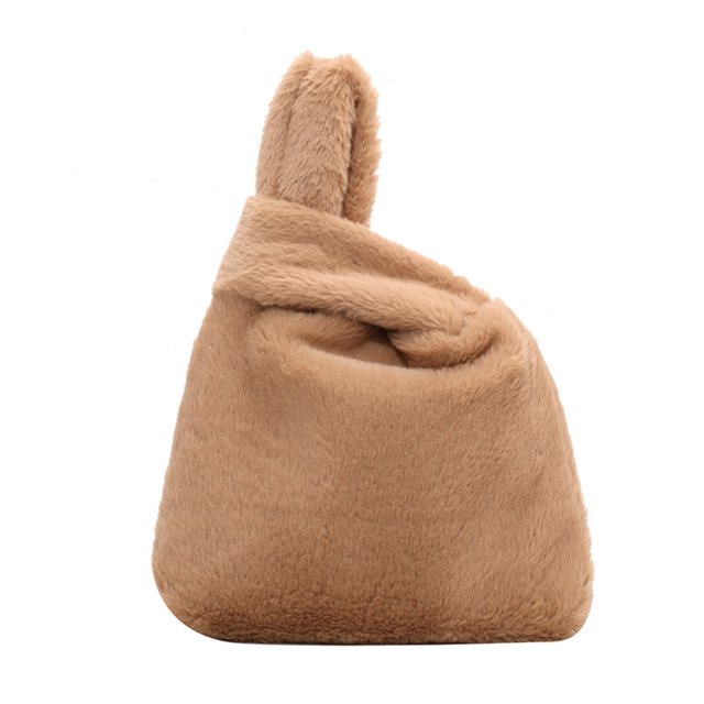 Sywqhk Moda Mujer Bolso De Hombro De Felpa Invierno Suave Y Esponjoso Bolso De Mano (Camello) Sywqhk Para estrenar