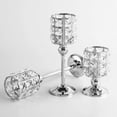 thumbnail image 2 of Crystal Candle Holder Candelabra Party Centerpiece Candlestick Home Decor S Silver, 2 of 8