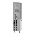 thumbnail image 4 of Newboti Furniture Corner Bar Single Door Cabinet Two Shelves, Ten Built-in Wine Rack, Two Interior Shelves 19611, 4 of 8