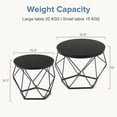 thumbnail image 2 of Coffee Table Set of 2 with Hidden Storage, Round Nesting Side Tables with Removable Lid, Modern Geometric End Tables for Living Room Decor, Movable, 2 of 9