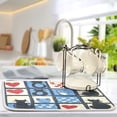 thumbnail image 2 of Yayeee Dish Drying Mat for Kitchen Counter Ultra Absorbent Easy Clean Pad 18x16", Black Cats and Hearts, 2 of 7