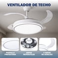 thumbnail image 2 of Ventilador de Techo Sky Care 42 Pulgadas Retráctil con Luz LED Control Remoto 6 Velocidades, 2 of 9