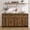 Walnut, variant on Spruce & Spring 59" Curved Sideboard Buffet Cabinet with Storage, Modern 3-Door 2-Drawer Credenza for Dining Room Living Room Entryway, Oak