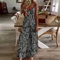 thumbnail image 4 of Black Paisley Bandana Pattern Sleeveless Dress Loose Women's Dress Dresses Luxury Evening Dresses, 4 of 9