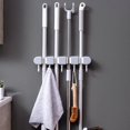 thumbnail image 2 of Soporte de fregona montado en la pared, organizador de ganchos, accesorios de cocina, percha de escoba Feliz Sencillez, 2 of 5