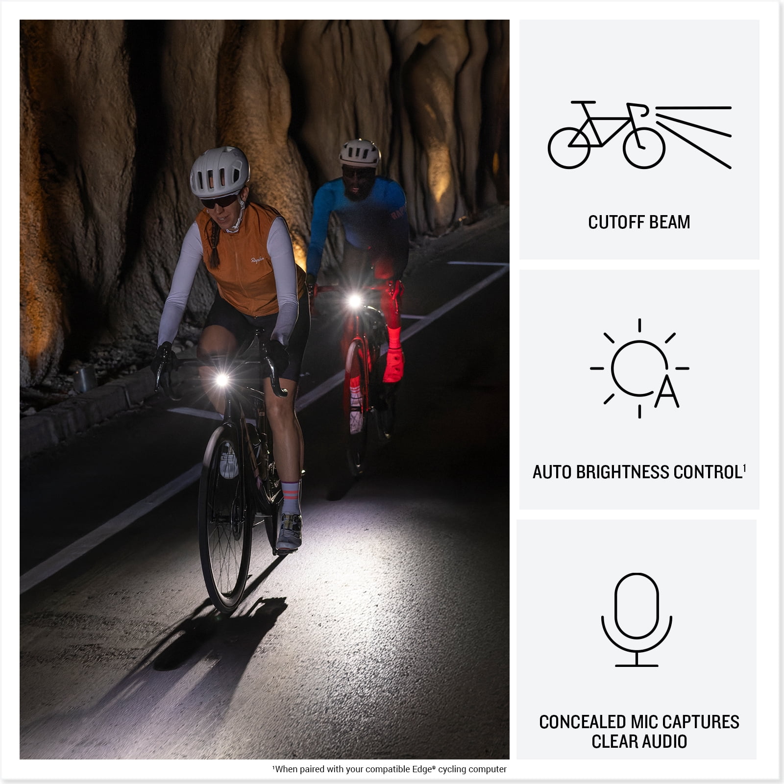 Garmin Varia Vue Headlight Bicycle Camera 4K Video Recording, 600-Lumen Smart Bike Light, Auto Brightness, Incident Detection, Long Battery Life Bundle with Edge 1050 Premium Cycling Computer