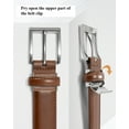 thumbnail image 6 of Maikun Belts for Men,Brown Belt Mens Dress Belt For Casual Suits Jeans Uniform, 6 of 8