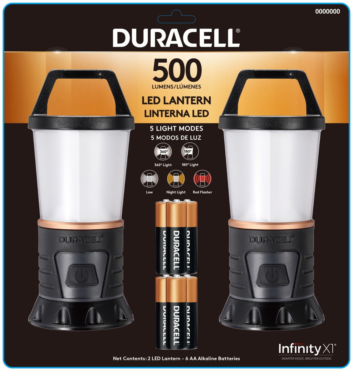 デュラセル　LEDランタン　2個セット Amazon.com: Duracell 1000 Lumen Lantern 2 Pack : Sports