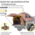 thumbnail image 6 of Savvycraft Pickup Truck Bed Tent for Full Size Truck 5.5'-5.8' Bed, Waterproof P3000mm 2-Person Double Layer Truck Bed Tent Camping Tent, Expandable Awning, Rainfly, Storage Bag Included Brown, 6 of 7