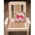 thumbnail image 2 of Lion Shabby Chic Pink Roses Fabric Decorative Pillow, 2 of 2