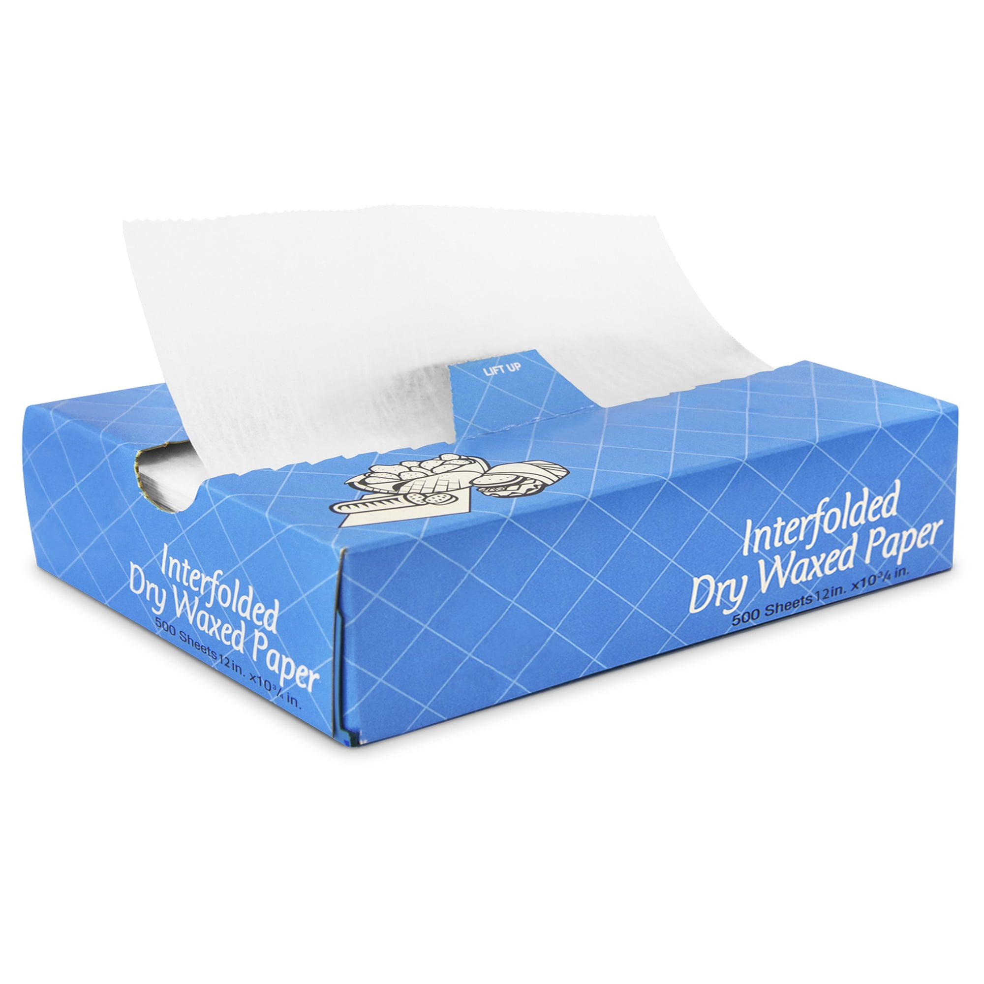 Anekdote Welkom Raadplegen 500 Interfolded Food and Deli Dry Wrap Wax Paper Sheets with Dispenser Box,  12 X 10.75 Inch [500 Pack] - Walmart.com
