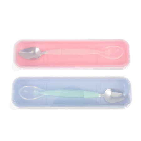 

2 Set of Scraping Spoons Zigzag Spoons Double-headed Spoons Infant Feeding Tools