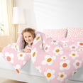 thumbnail image 4 of Homewish Rainbow Cute Floral 7pcs Queen Bedding,Pink Flowers Print Bedding Comforter Set Queen,Pink Reversible, 4 of 8
