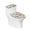Vintage Peony, variant on HELLHERO Toilet Top Cover Set, Soft Adjustable Non-Slip, Stylish Gifts Stretch Fits All Toilet Shapes, Iridescent Scale Pattern