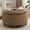 Brown, variant on 24Inch Round Storage Ottoman with Tray, Modern Tufted Fabric Circle Coffee Table with Storage, Upholstered Ottoman with Removable Top for Living Room, Bedroom, Brown