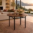 thumbnail image 5 of 42 Inch Round Dining Table Set with 4 Walnut Chairs and PU Leather Seats for Dining Room, 5 of 8