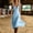 Light Blue, variant on Women's Summer Casual Open‑Back Dress Solid Color Deep V‑Neck Spaghetti Strap Button‑Front Flowy Long Dress Light Blue XL(XL)