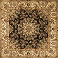 thumbnail image 1 of Ahgly Company Indoor Square Medallion Brown Traditional Area Rugs, 3' Square, 1 of 4