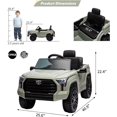 thumbnail image 5 of NEILA Toyota Licensed 12V Kids Ride on Truck Car Battery Powered Electric Fun Toys with Remote Control, Spring Suspension, 3 Speeds, LED Lights, Ride on Toy for 3-8 Years Boys & Girls (Green), 5 of 7