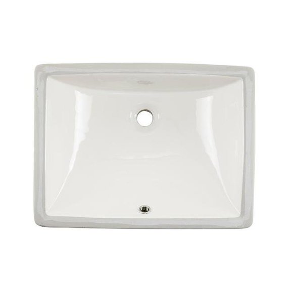 Évier de Salle de Bain Rectangulaire 20 Po. en Bisque