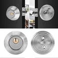 thumbnail image 1 of Stainless Steel Single Cylinder Safety Anti Theft Bedroom Door Lock with Keys (Silver), 1 of 2