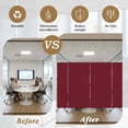 thumbnail image 5 of Pure Red Wine Window Privacy Film, Simple Solid Color Static Cling UV Sun Blocking Heat Control Window Tint Day and Night, Non-Adhesive Reusable One Way Windows Privacy Cover 17.7''x78.7'', 5 of 7