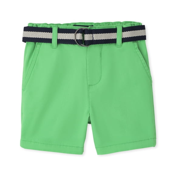 The childrens Place Baby and Toddler Boys Belted chino Shorts, Sweet Pea, 2T