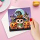 thumbnail image 5 of Pintura Diamantes Tarjeta Felicitación Diy 6 PCS Halloween Cat para Adultos Familia Amigos, 5 of 9