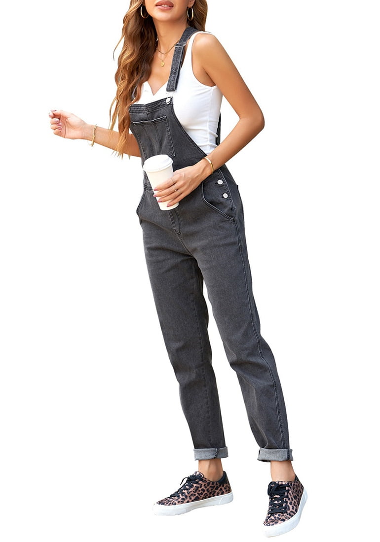 Women's Casual Ripped Denim Bib Overalls Stretch Jeans Pants Jumpsuits –  Lookbook Store