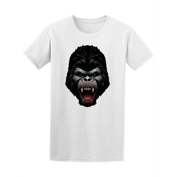 Angry Gorilla Head T-Shirt Men -Image by Shutterstock, Male 4X-Large