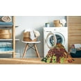 thumbnail image 2 of Ahgly Company Machine Washable Indoor Square Contemporary Brown Red Area Rugs, 3' Square, 2 of 7