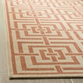 thumbnail image 3 of Safavieh Linden Derbhile Geometric Indoor/Outdoor Area Rug, Cream/Rust, 6'7" x 6'7" Square, 3 of 8