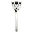 thumbnail image 3 of 1.72 ct Round Cut Natural Onyx Three-Stone Engagement Ring for Women in 18K White Gold, 3 of 5