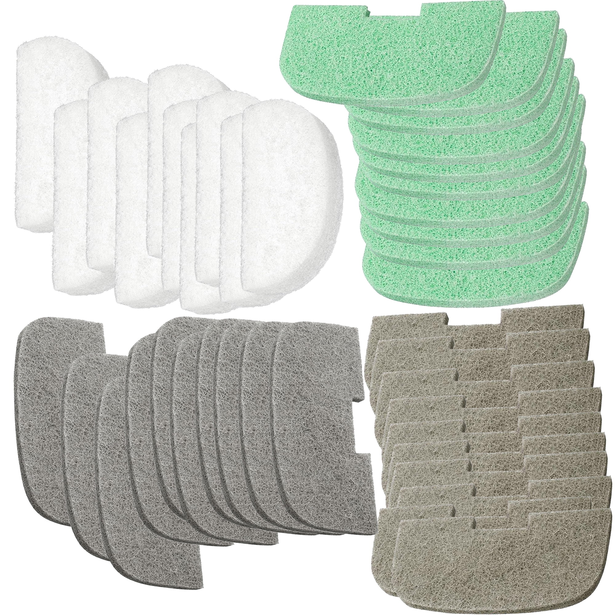 Qzbhct 8 Fine Filter Pad, 8 Nitrite Remover Pad, 8 Ammonia Remover Pad, 8 Phosphate Remover Pad Kit for Fluval 106/107 206/207 Canister