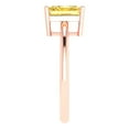 thumbnail image 3 of 1.75 ctw Solitaire Anniversary Ring for Women | Radiant Cut Simulated Yellow Diamond | Hyperallergenic Solid 18K Rose Gold, 3 of 5