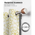 thumbnail image 6 of Yellow Flower Outdoor Curtains for Patio, Retro Tribal Art Abstract Monochrome Texture Privacy Drapes Grommet Waterproof Outside Curtains for Porch/Cabana/Balcony 54"x 84", 1 Panel, 6 of 9