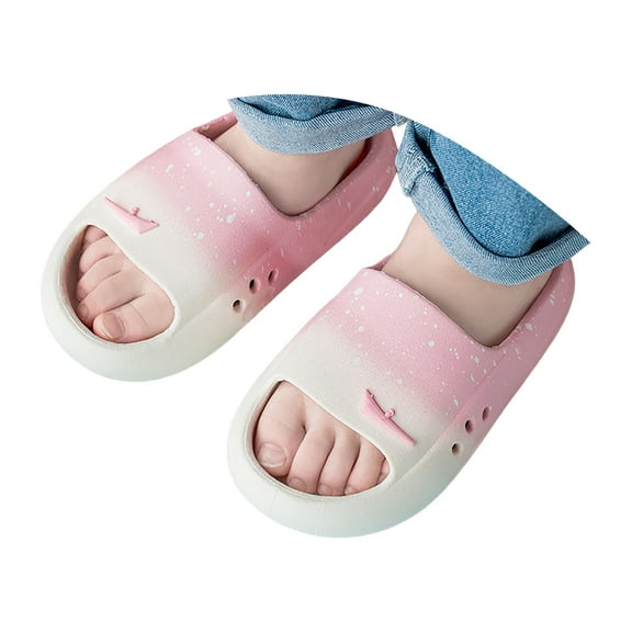 UngA Summer Shoes Girls Boys Slip On Slide Sandals Comfort Non-Slip Thick Sole Slippers Summer Shower Shoes Pool Beach Water Shoes(Red,11)