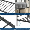 thumbnail image 6 of Twin Metal Daybed, Metal Sofa Bed Frame with Arched Headboard & Steel Slat Support, Guest Sofa Bed, No Box Spring Required, Black, 6 of 9