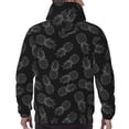 thumbnail image 3 of Bingfone White Pineapples Men's Drawstring Hoodie Long Sleeve Pocket Sweatshirts-XX-Large, 3 of 6