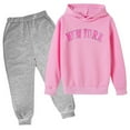 thumbnail image 1 of Tween Kids Sweatsuit Set for Girls,2PC Long Sleeve Printed Basic Hoodie Sweatpants Joggers Set Fall Clothes Tween Clothes 10-12 Years, 1 of 2
